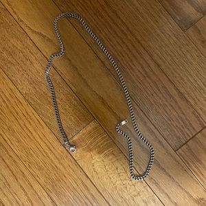 Men's Polished Stainless Steel Cuban Chain- silver